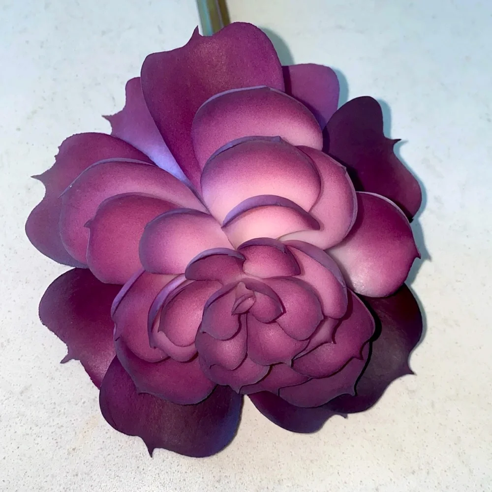 Purple Succulent Flower Accent